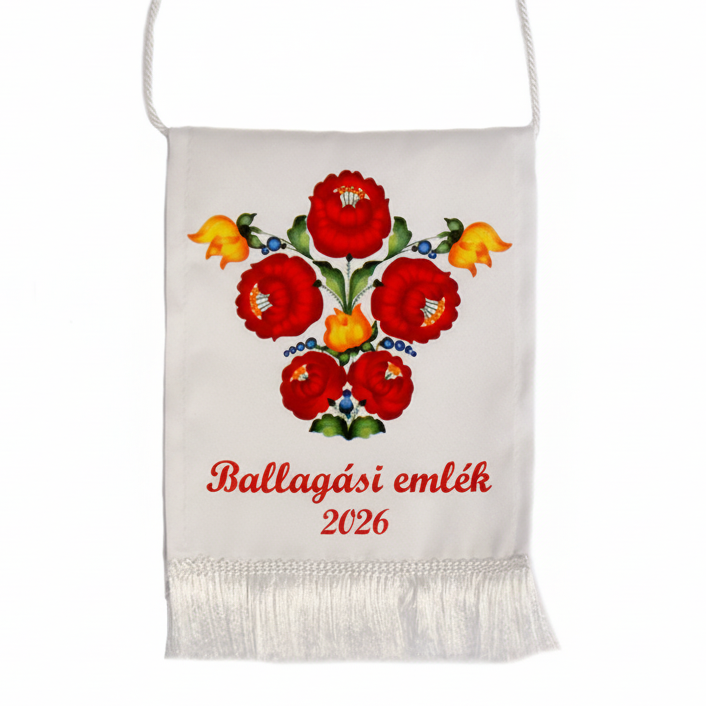 Fehér-piros ballagási tarisznya
