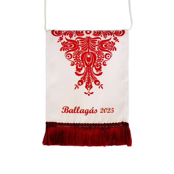 Piros-fehér ballagási tarisznya - kód 10