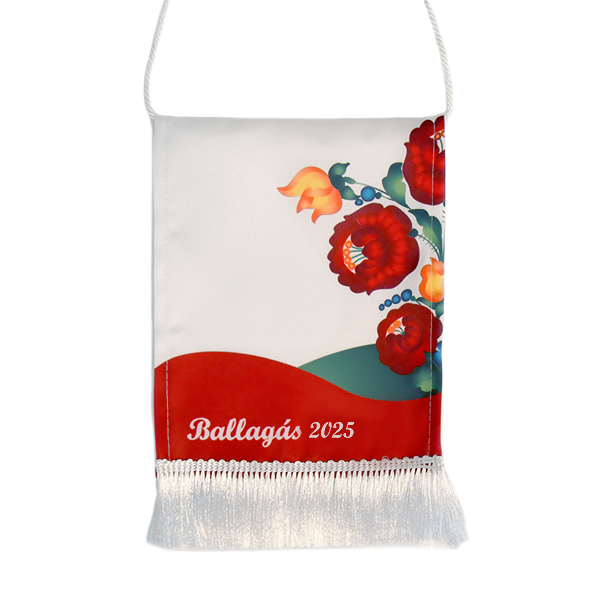 Piros-fehér ballagási tarisznya - kód 11