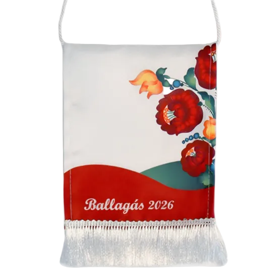 Piros-fehér ballagási tarisznya - kód 11