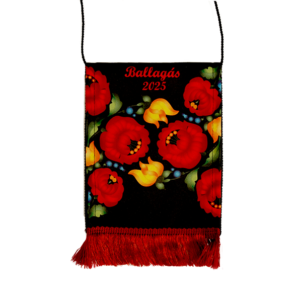 Piros-fekete ballagási tarisznya - kód 12