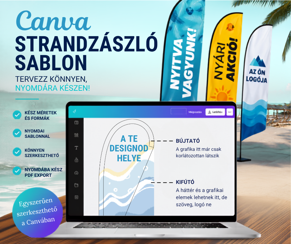 Hogyan tervezz strandzászlót Canvában? – Kezdőknek is működő útmutató