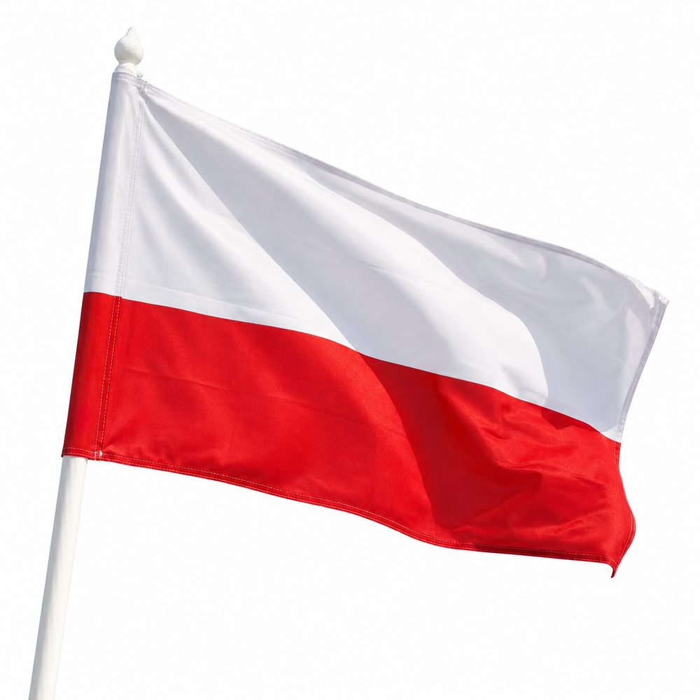 Lengyelország zászló – fehér és piros vízszintes sávok